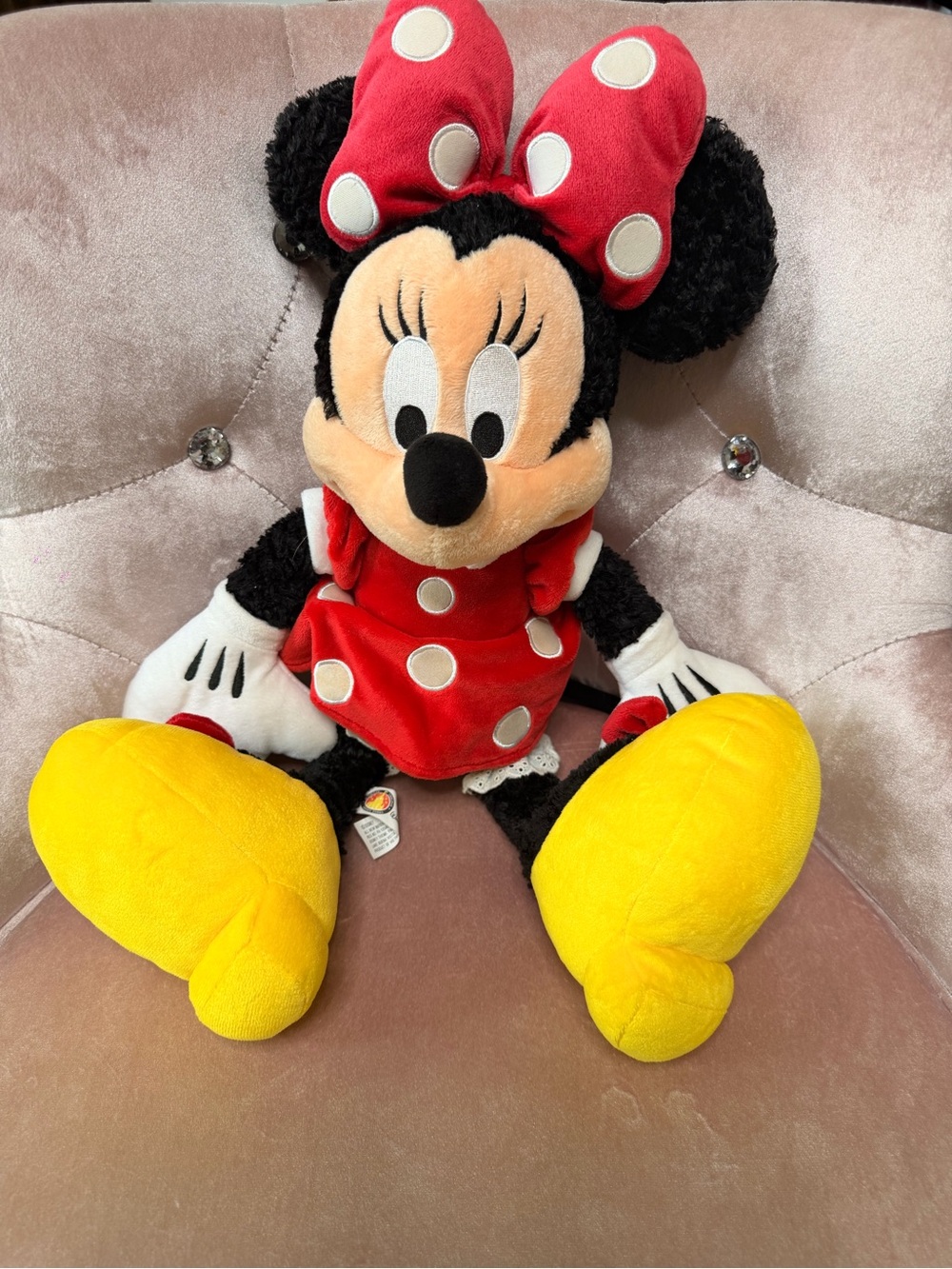 Disney Minnie Mouse Plush - Red Polka Dot Outfit & Yellow Shoes